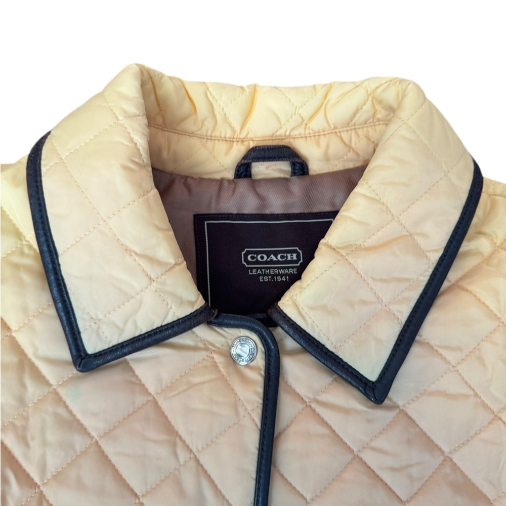 Coach Yellow Quilted Light Jacket - Picture 7 of 11